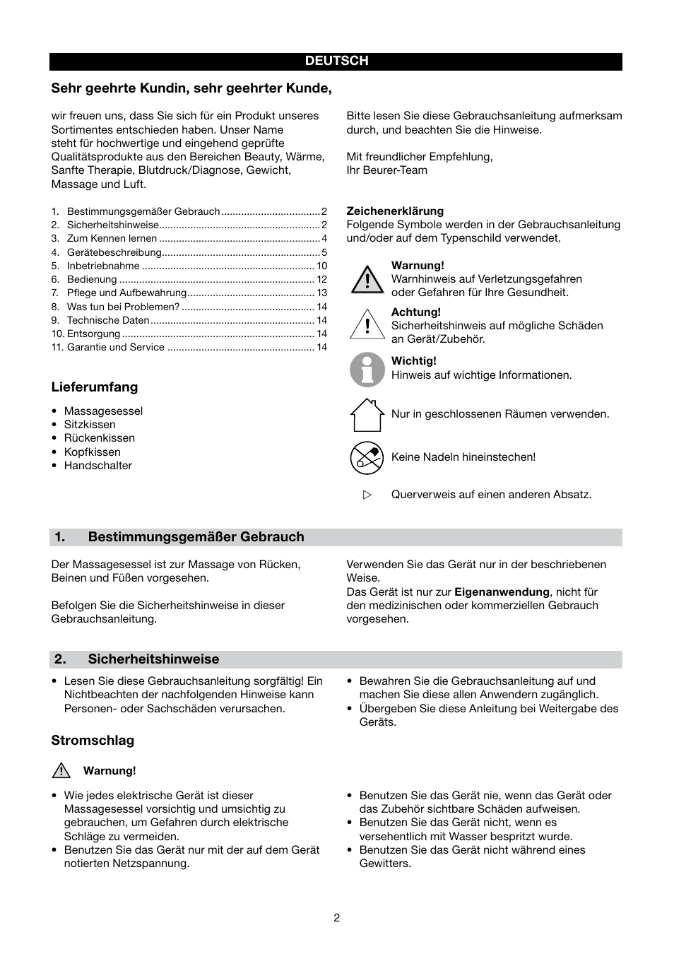Beurer MC 5000 User Manual | Page 2 / 108