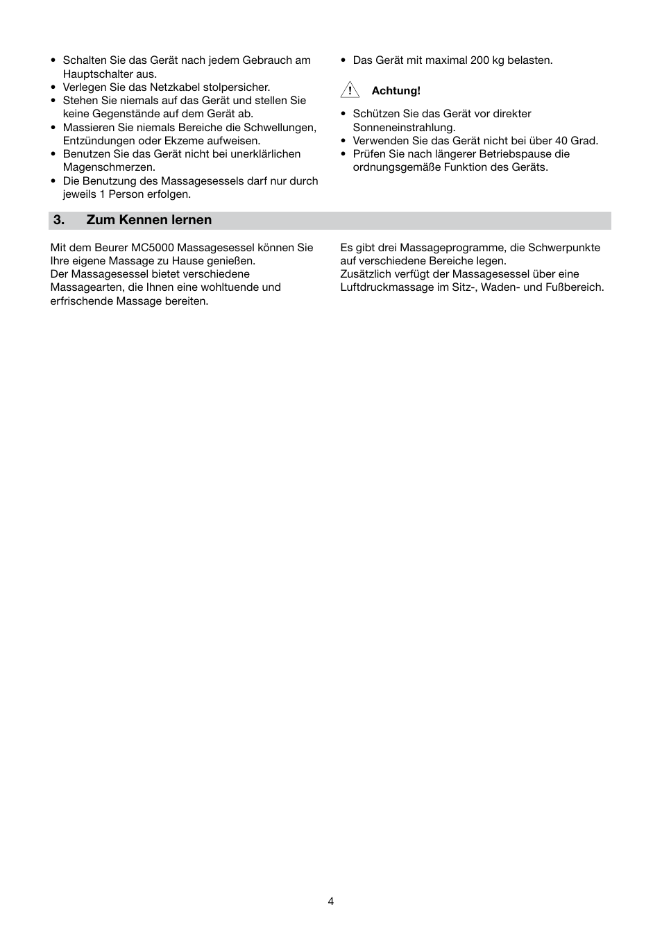 Beurer MC 5000 User Manual | Page 4 / 108