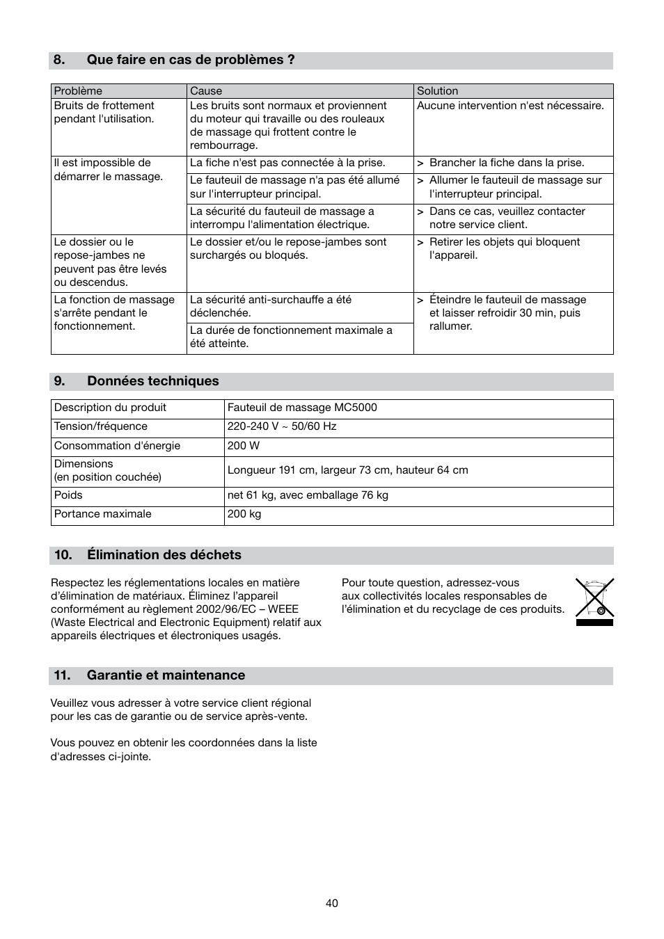 Beurer MC 5000 User Manual | Page 40 / 108