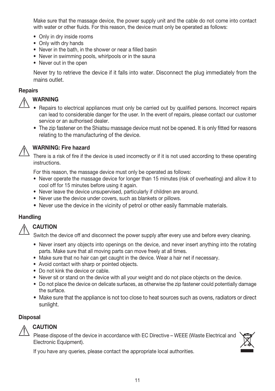 Beurer MG 140 User Manual | Page 11 / 56