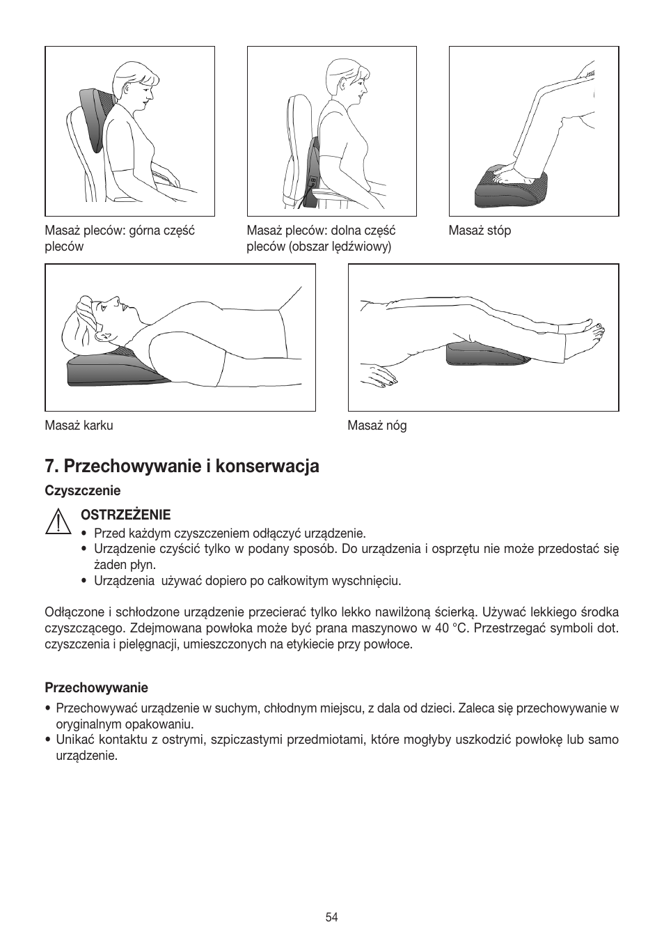 Przechowywanie i konserwacja | Beurer MG 140 User Manual | Page 54 / 56