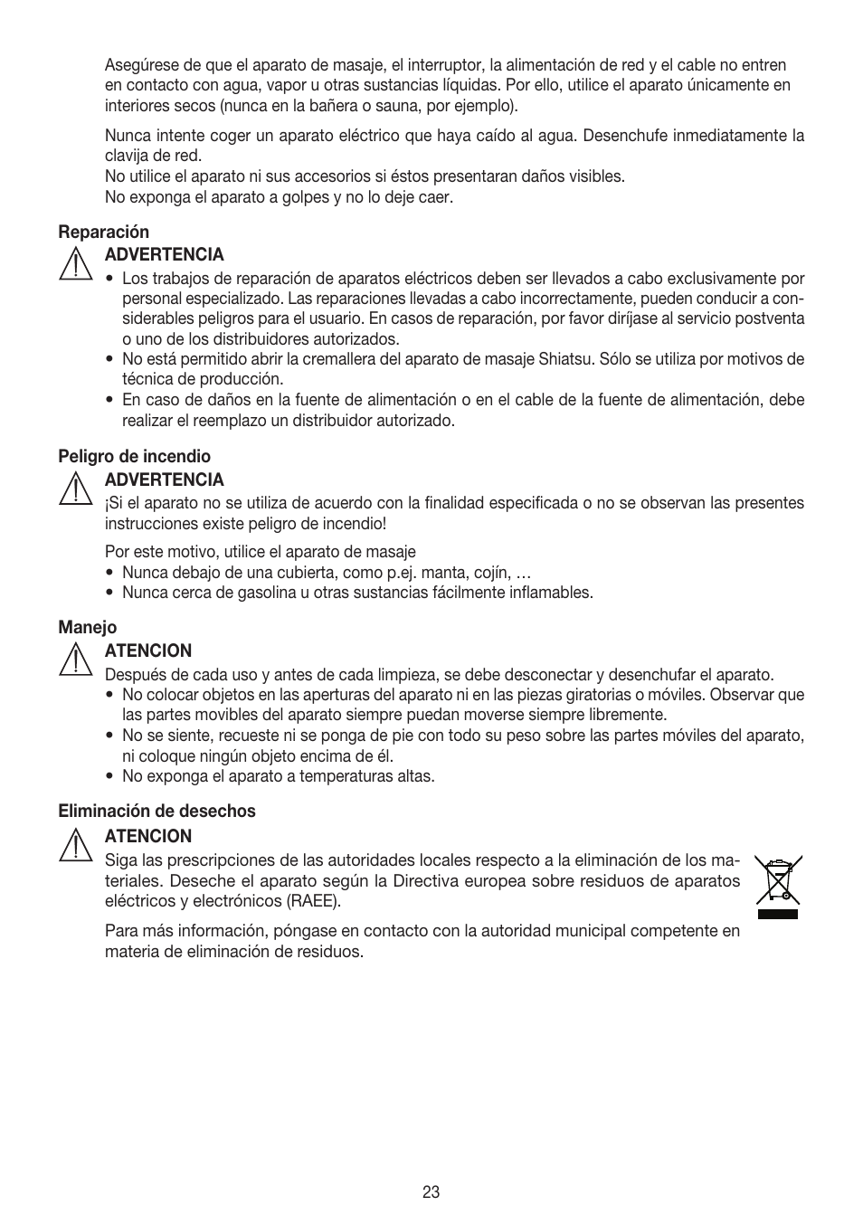 Beurer MG 147 User Manual | Page 23 / 52