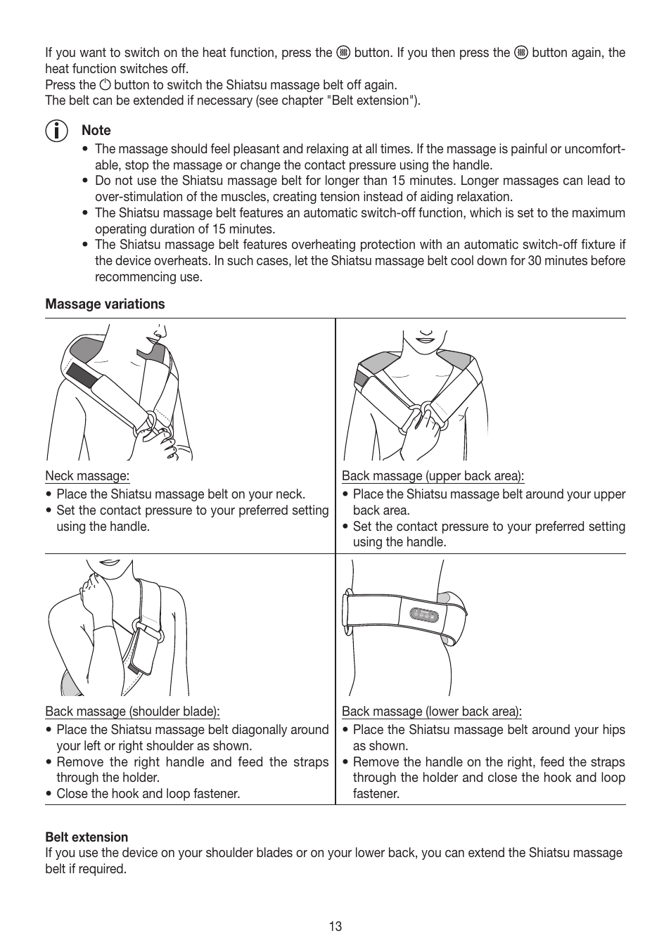 Beurer MG 148 User Manual | Page 13 / 60