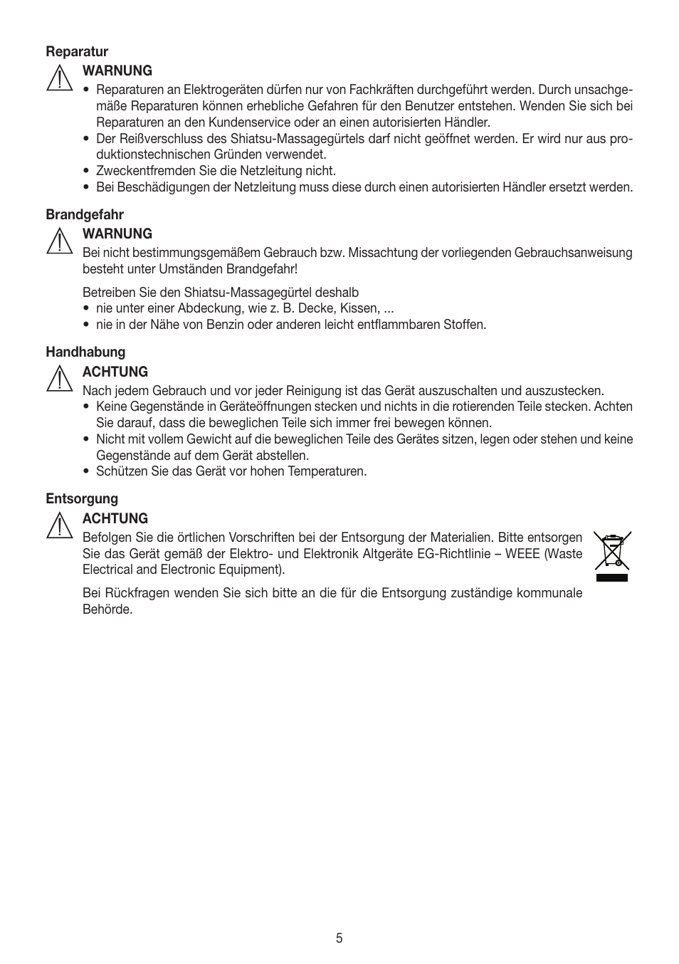 Beurer MG 148 User Manual | Page 5 / 60