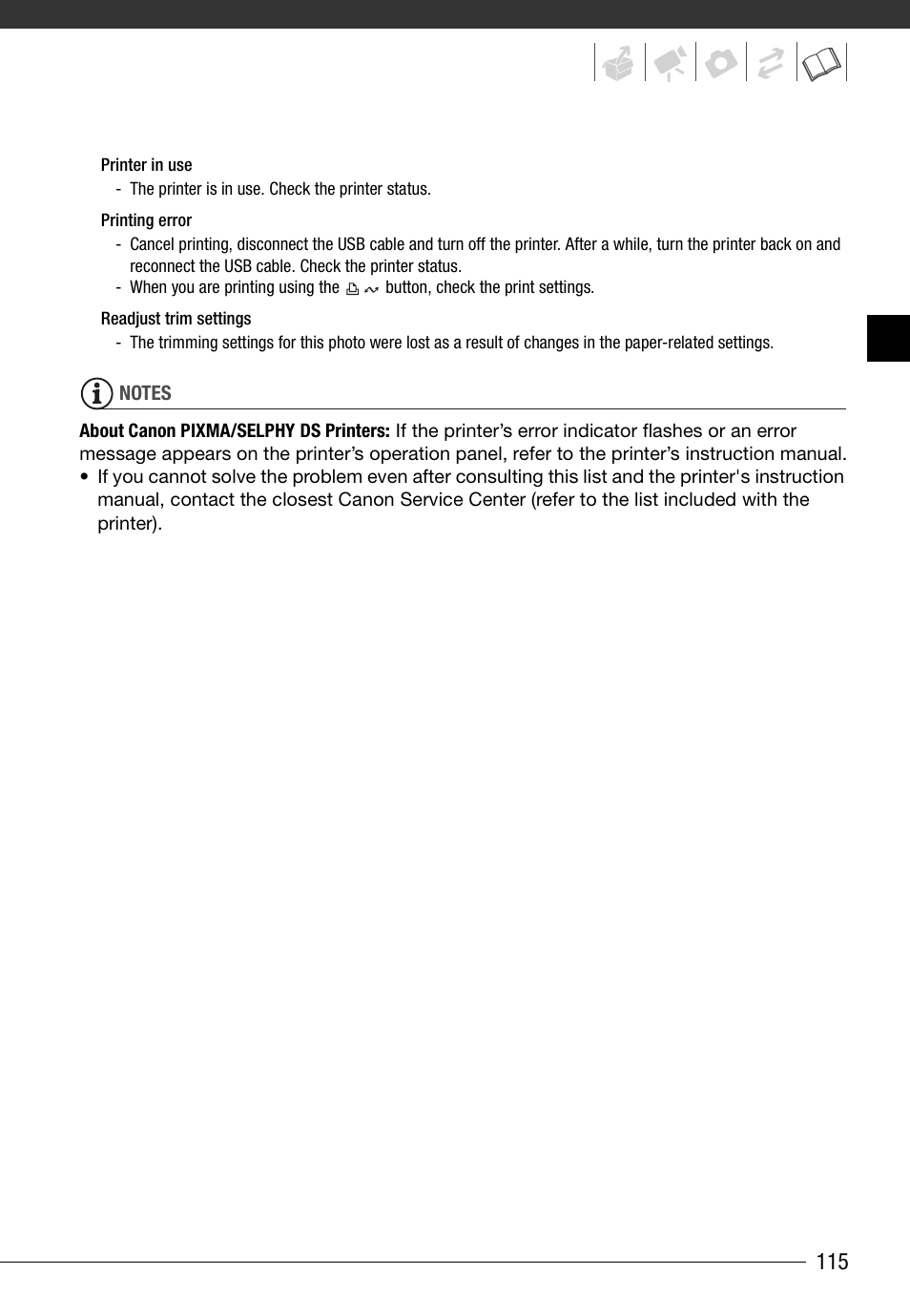 Canon HD Camcorder VIXIA HG20 User Manual | Page 115 / 135