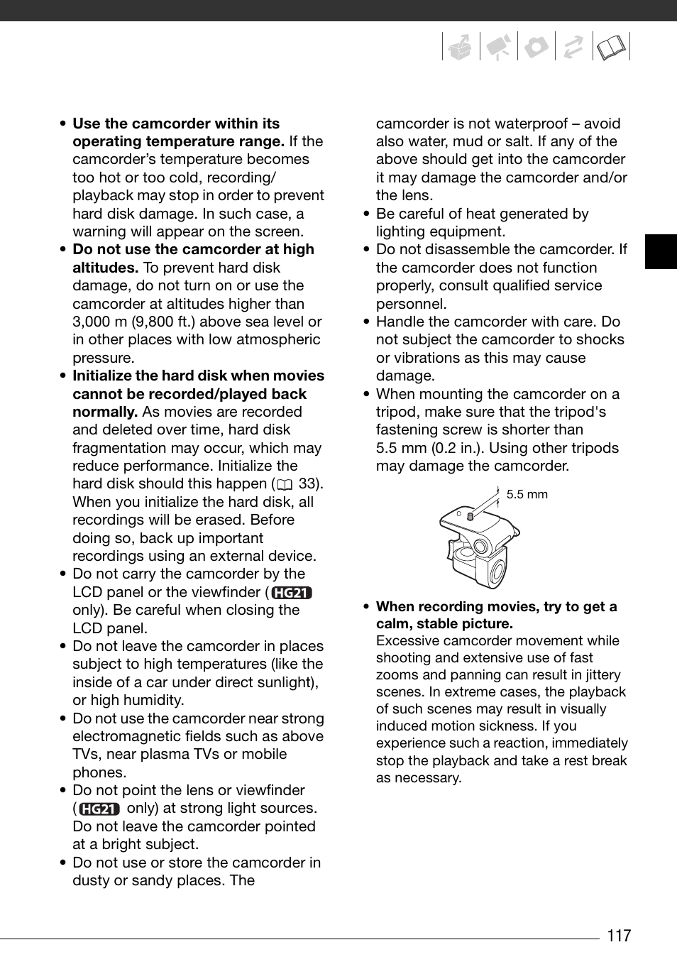 Canon HD Camcorder VIXIA HG20 User Manual | Page 117 / 135