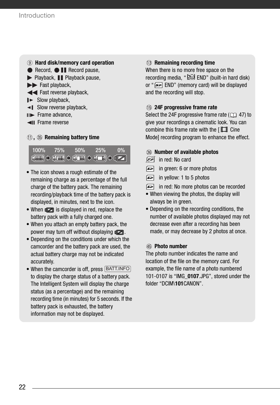 Canon HD Camcorder VIXIA HG20 User Manual | Page 22 / 135