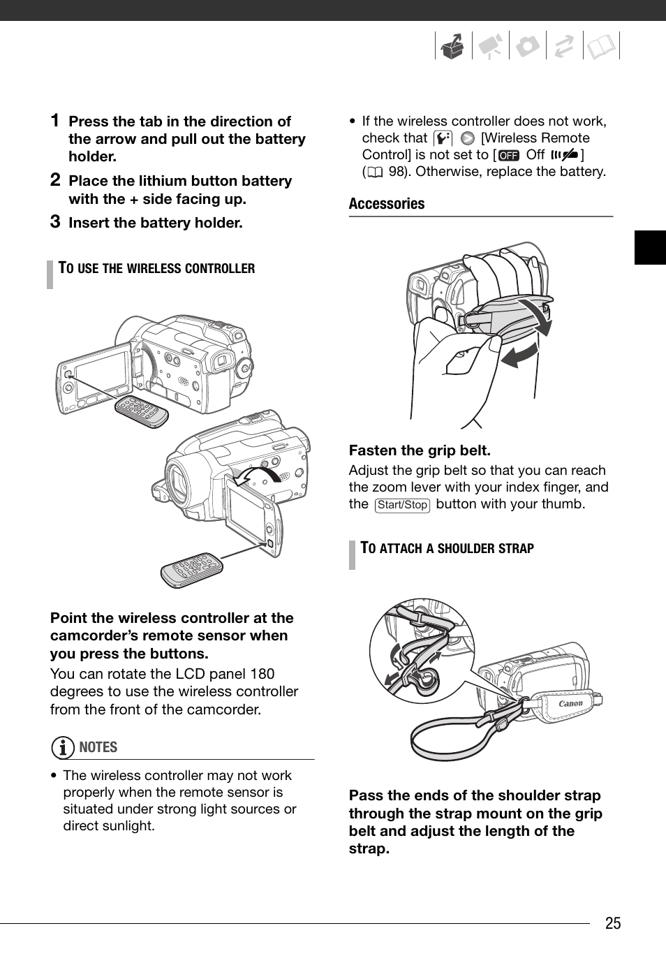 Accessories | Canon HD Camcorder VIXIA HG20 User Manual | Page 25 / 135