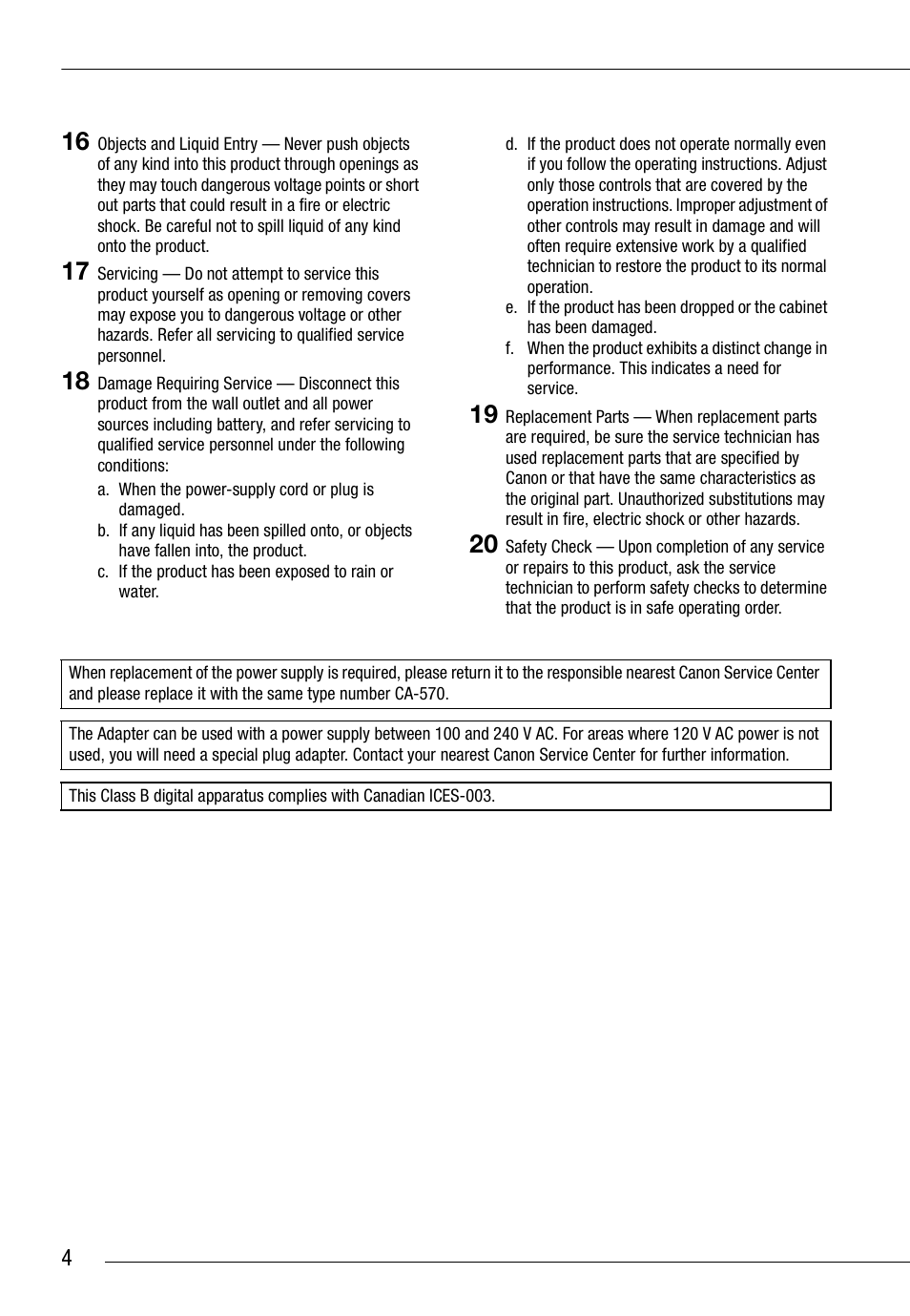 Canon HD Camcorder VIXIA HG20 User Manual | Page 4 / 135