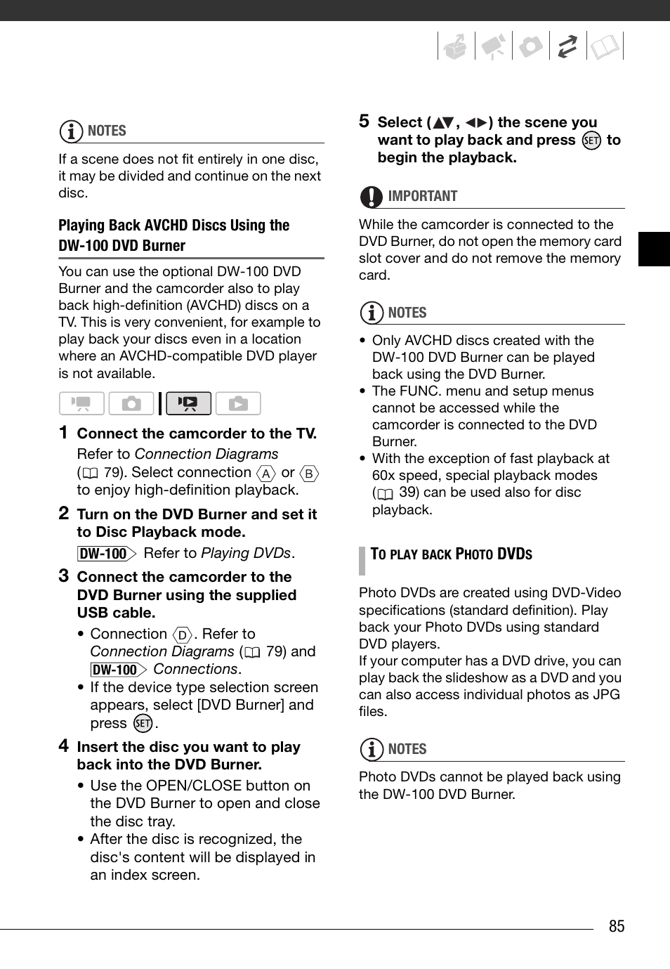 Canon HD Camcorder VIXIA HG20 User Manual | Page 85 / 135