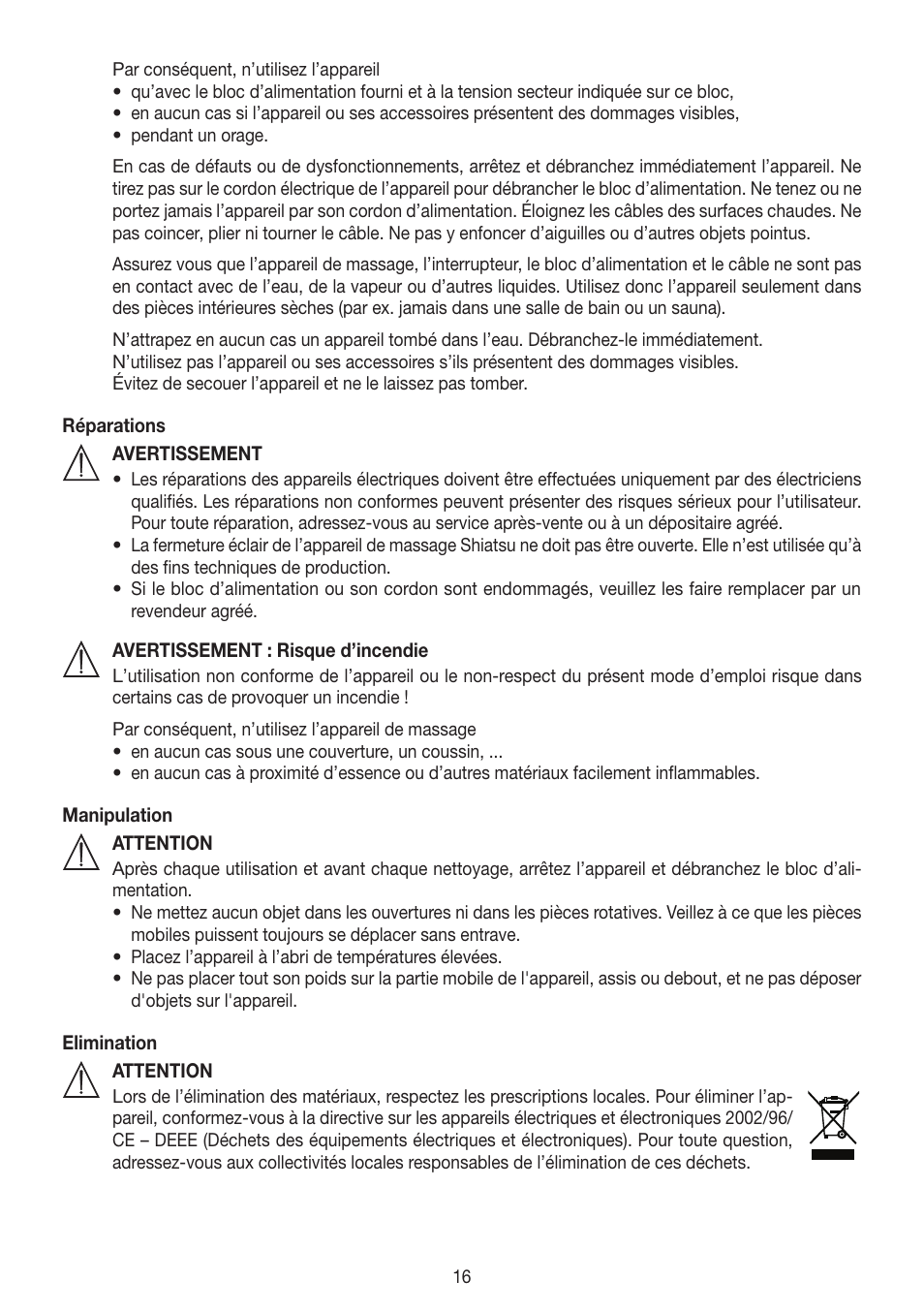 Beurer MG 230 User Manual | Page 16 / 52