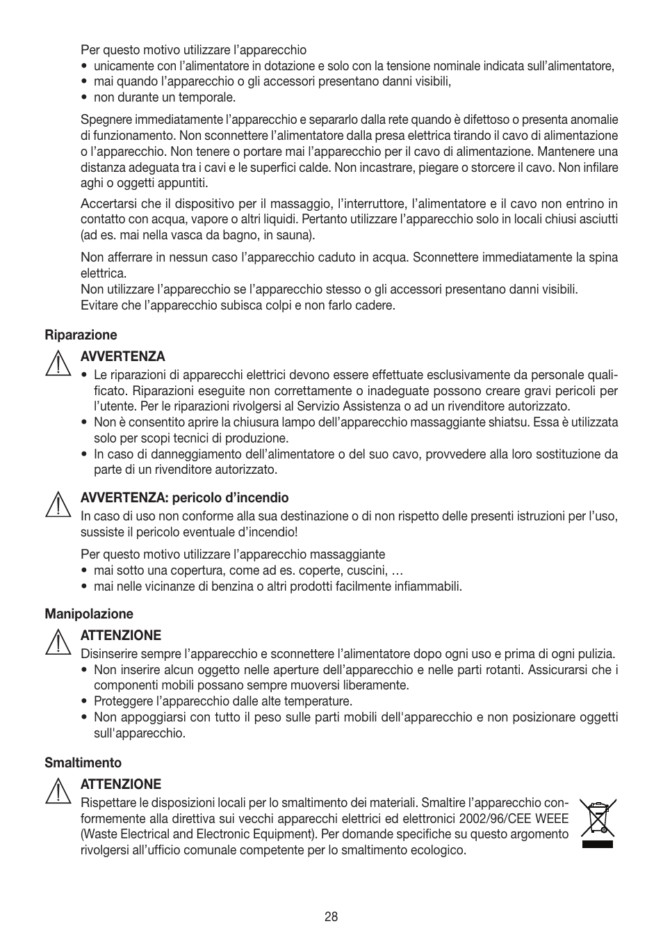 Beurer MG 230 User Manual | Page 28 / 52