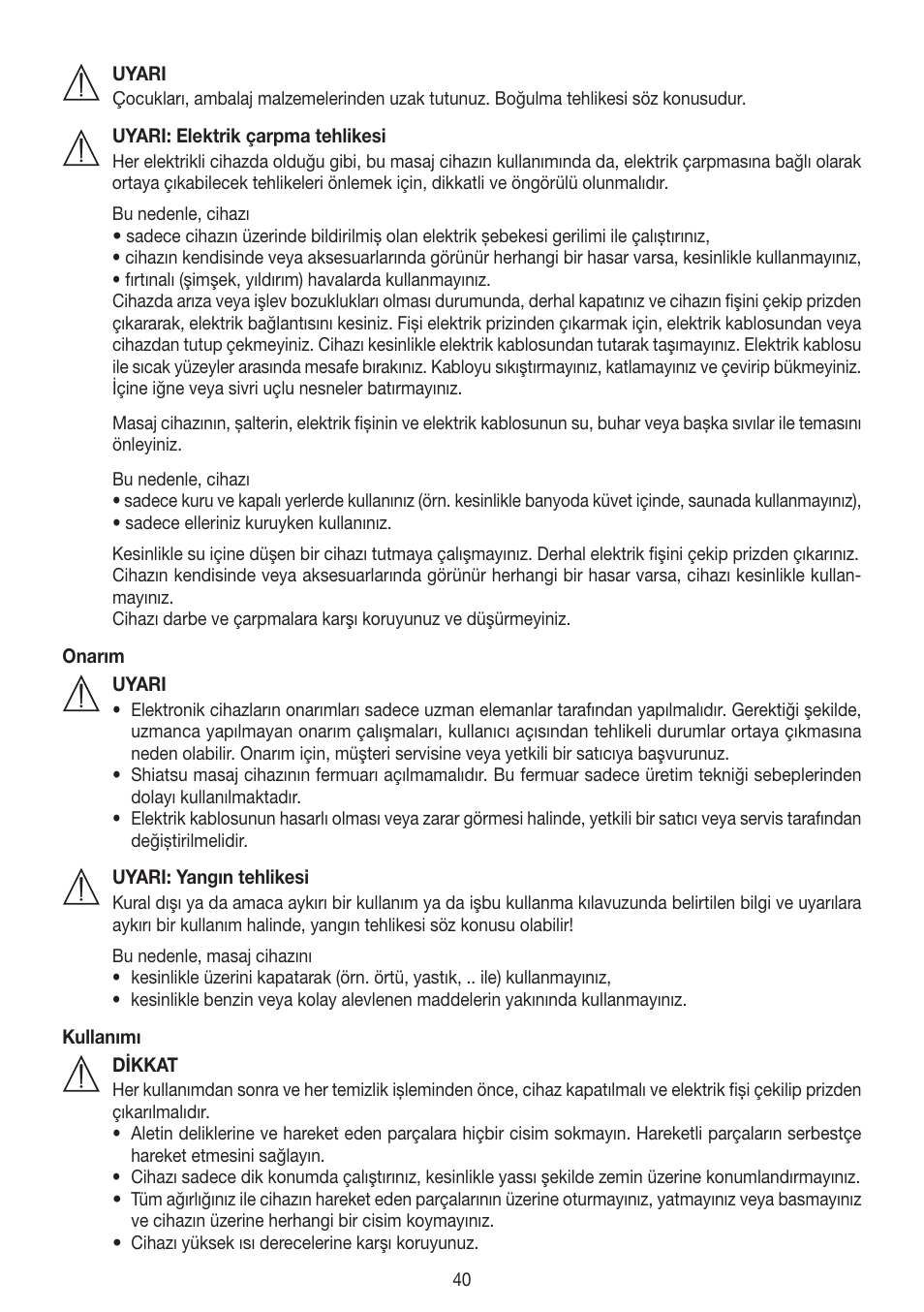 Beurer MG 300 User Manual | Page 40 / 60