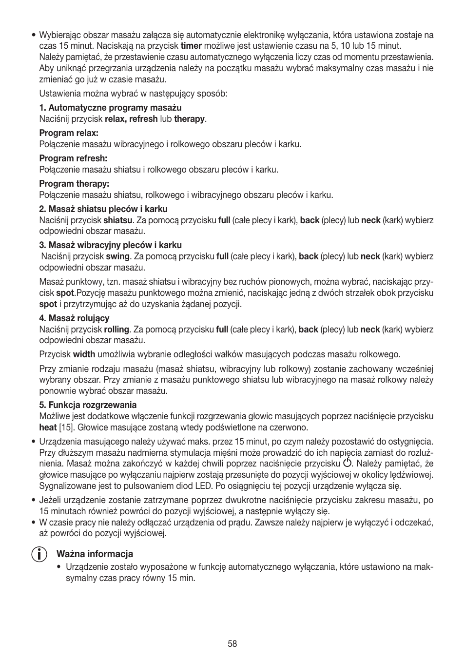 Beurer MG 300 User Manual | Page 58 / 60