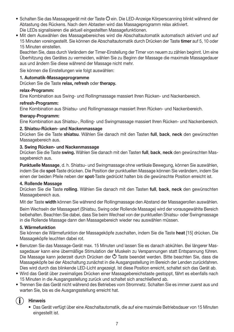 Beurer MG 300 User Manual | Page 7 / 60