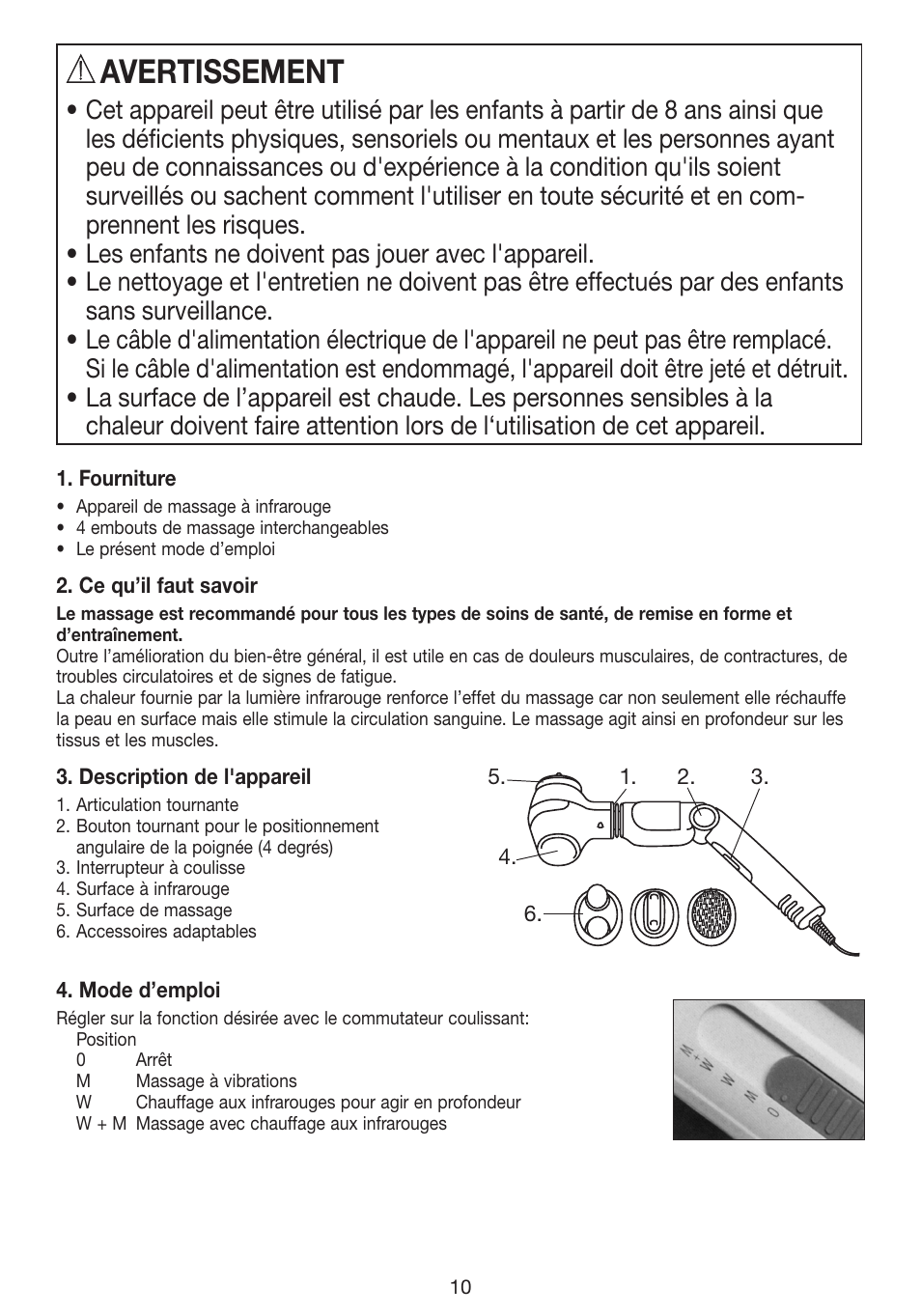 Avertissement | Beurer MG 40 (Typ BF 50) User Manual | Page 10 / 44