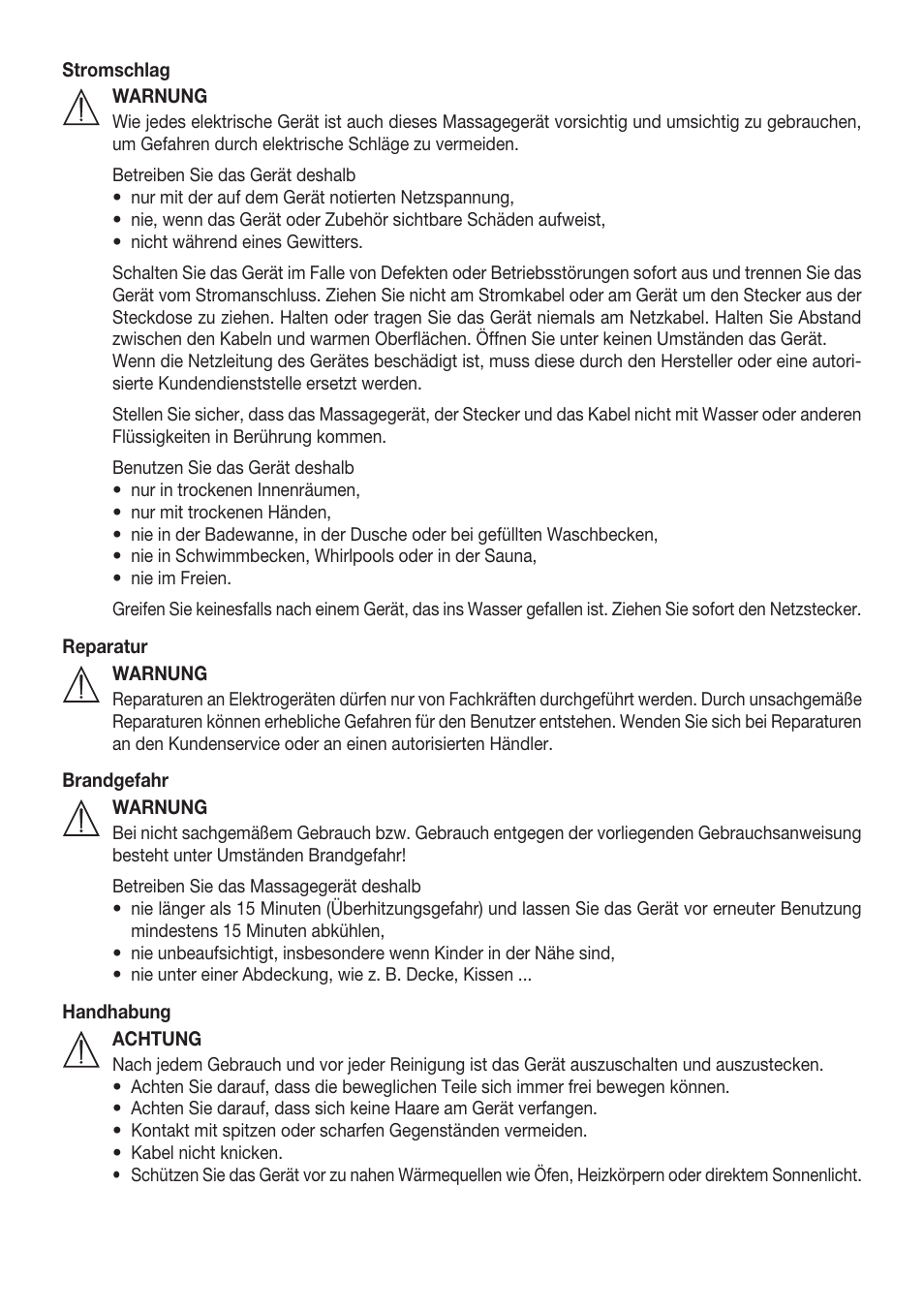 Beurer MG 55 User Manual | Page 4 / 60