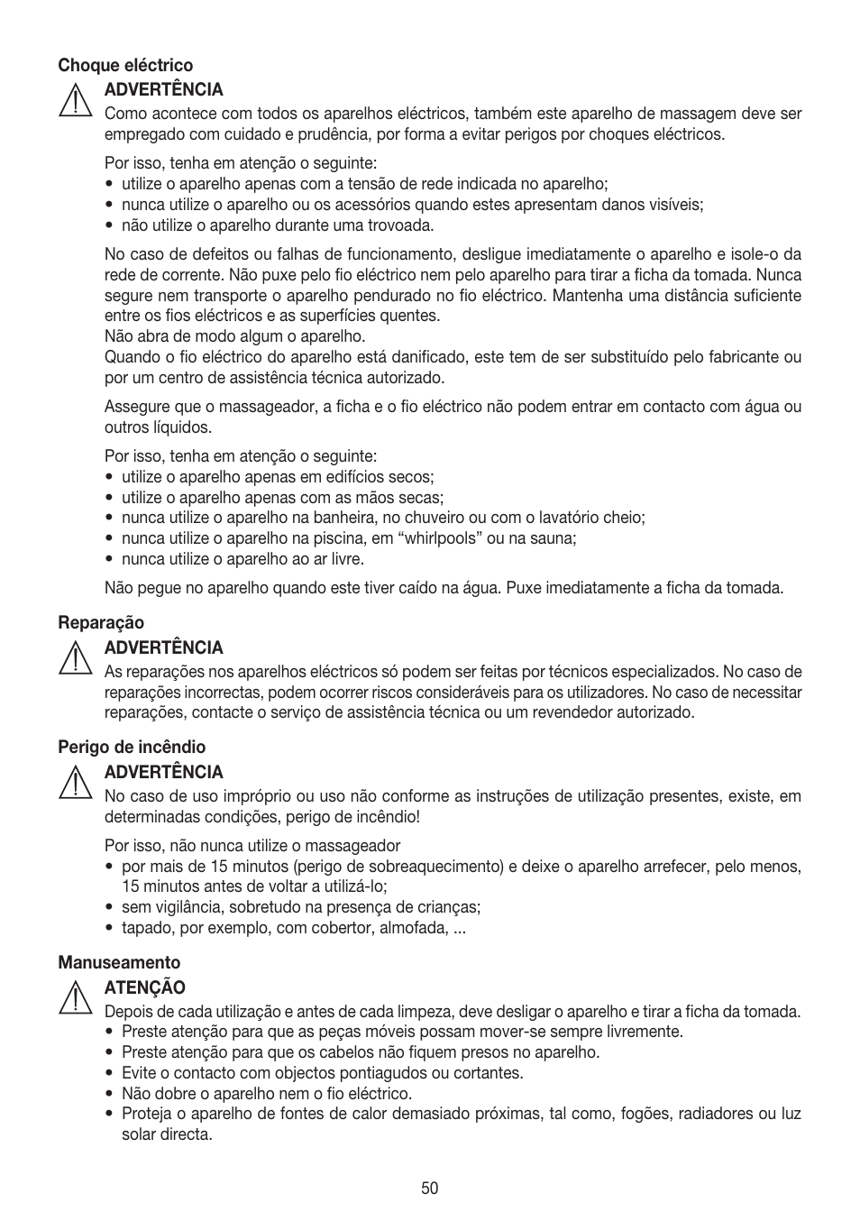 Beurer MG 55 User Manual | Page 50 / 60