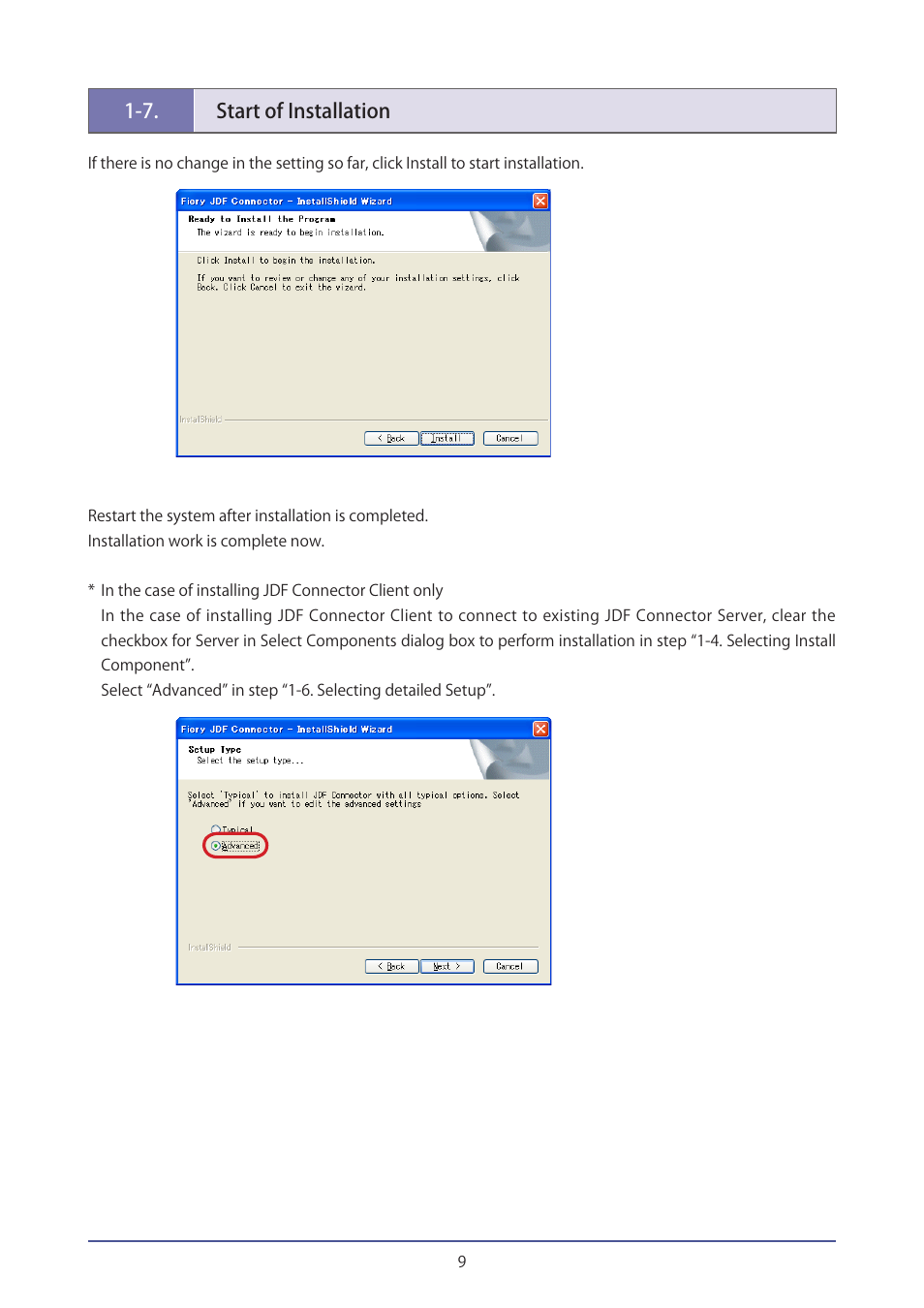 7.start of installation, 7. start of installation | Canon IMAGEPRESS C7000VP User Manual | Page 9 / 38