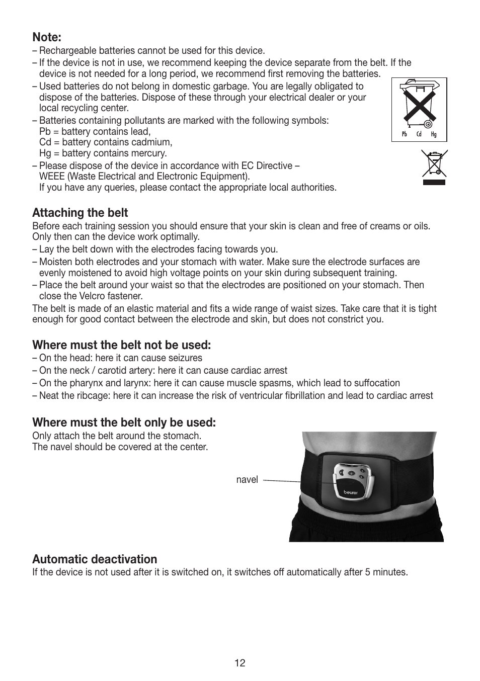 Beurer EM 30 User Manual | Page 12 / 60