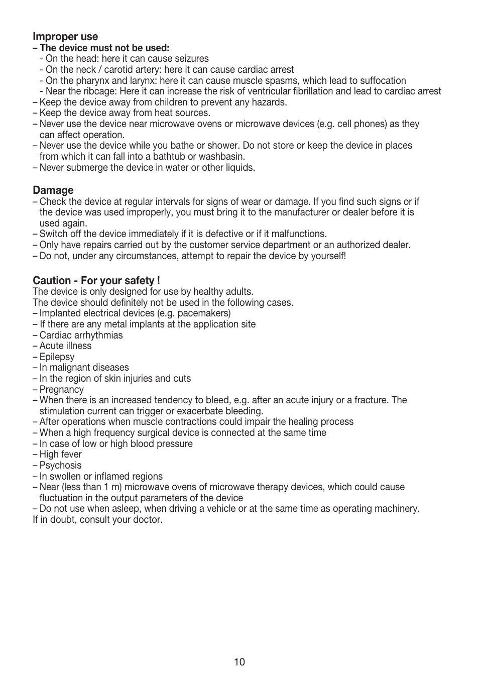 Beurer EM 35 User Manual | Page 10 / 60