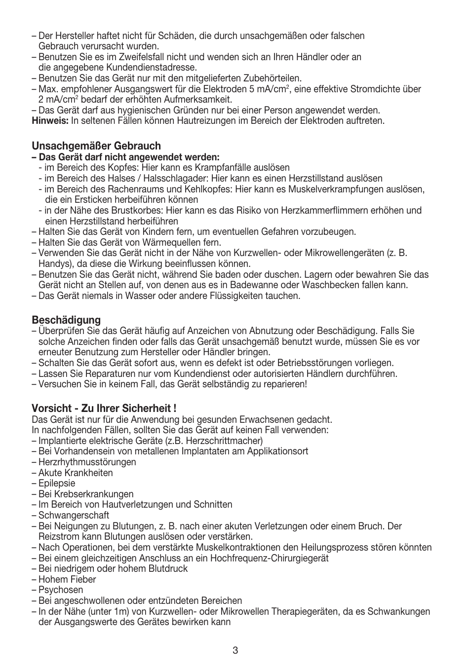 Beurer EM 35 User Manual | Page 3 / 60
