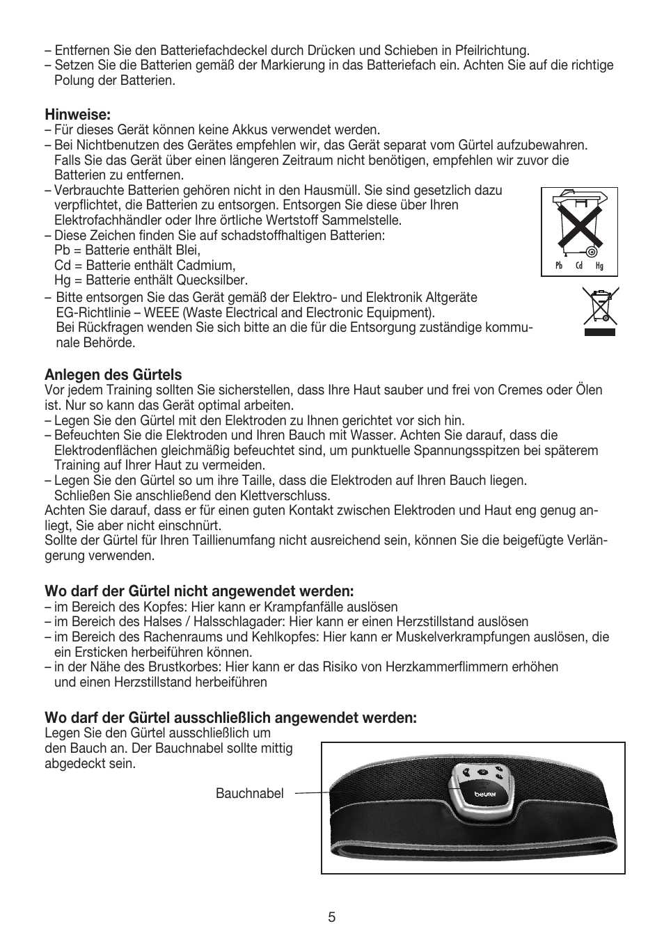 Beurer EM 35 User Manual | Page 5 / 60