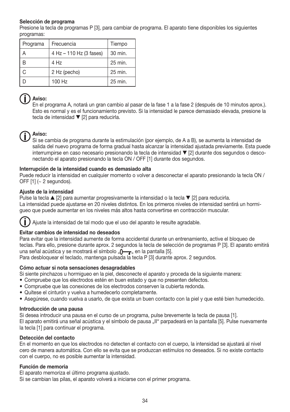 Beurer EM 38 User Manual | Page 34 / 74