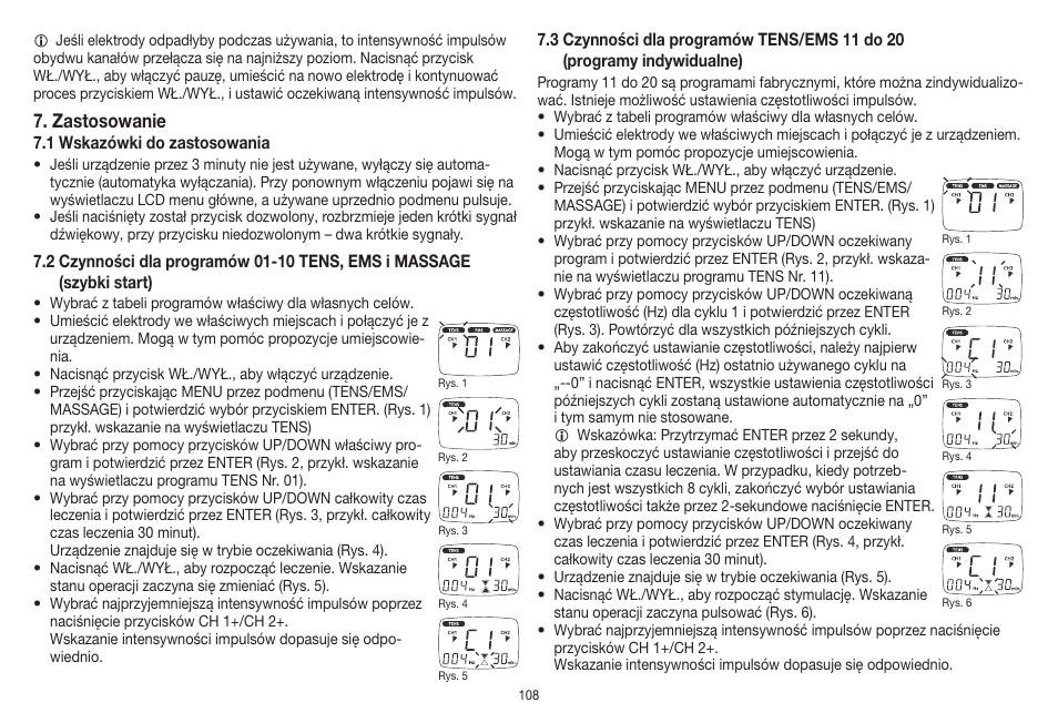 Zastosowanie | Beurer EM 41 User Manual | Page 108 / 112