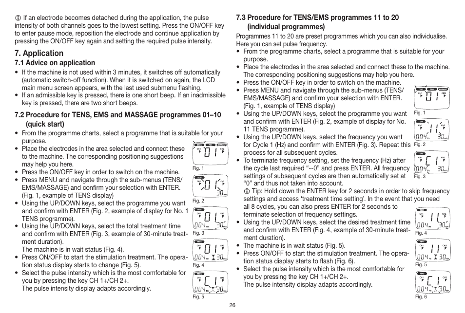 Application | Beurer EM 41 User Manual | Page 26 / 112