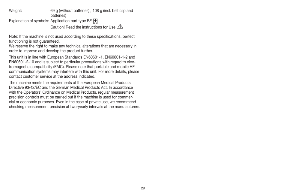 Beurer EM 41 User Manual | Page 29 / 112