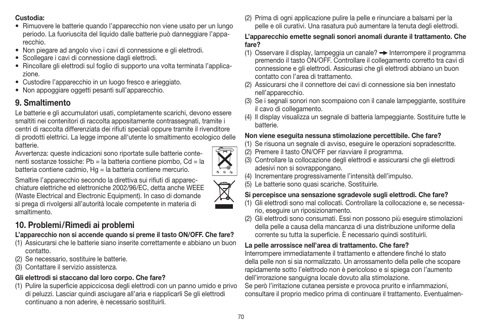 Beurer EM 41 User Manual | Page 70 / 112