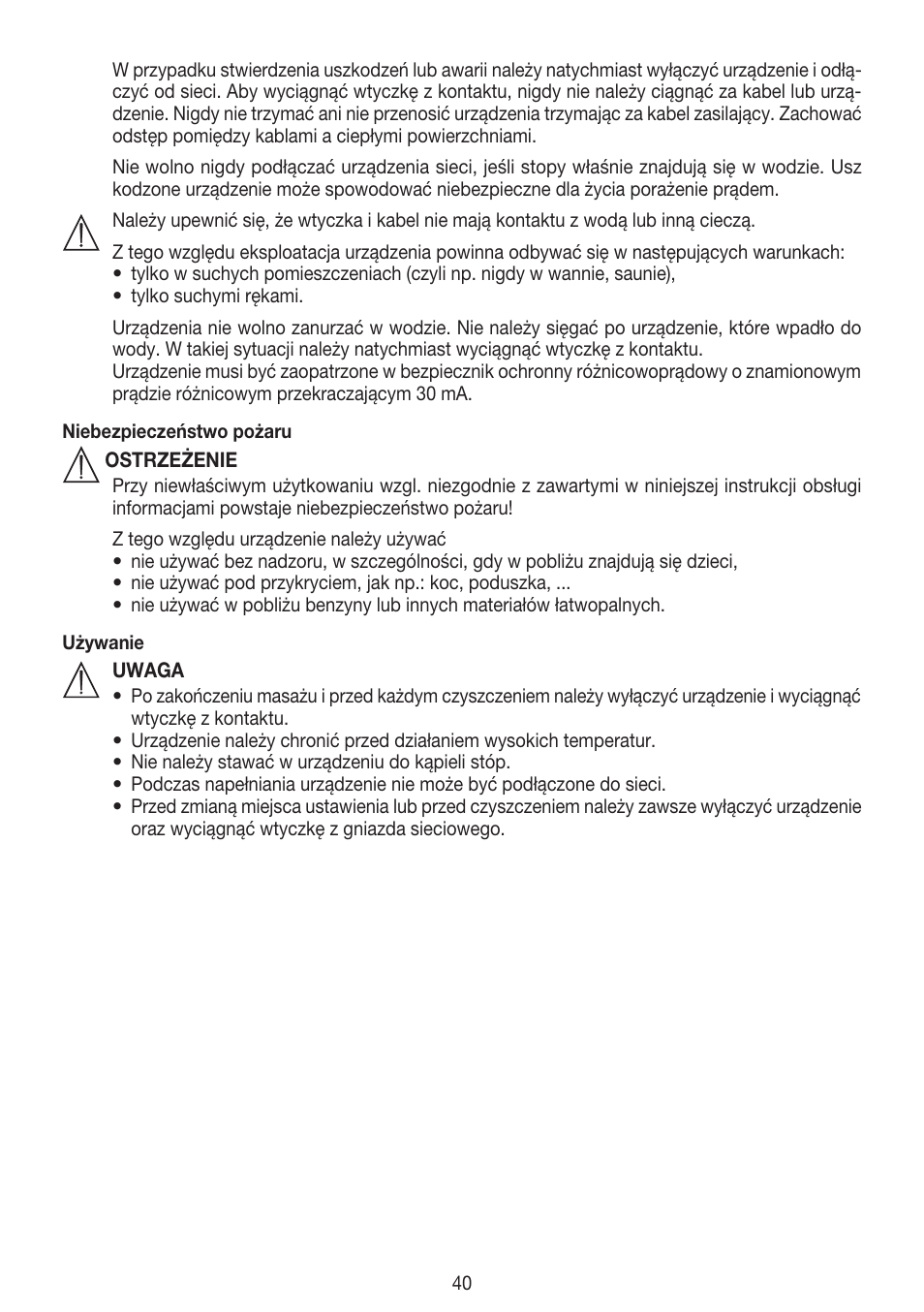 Beurer FB 20 User Manual | Page 40 / 44