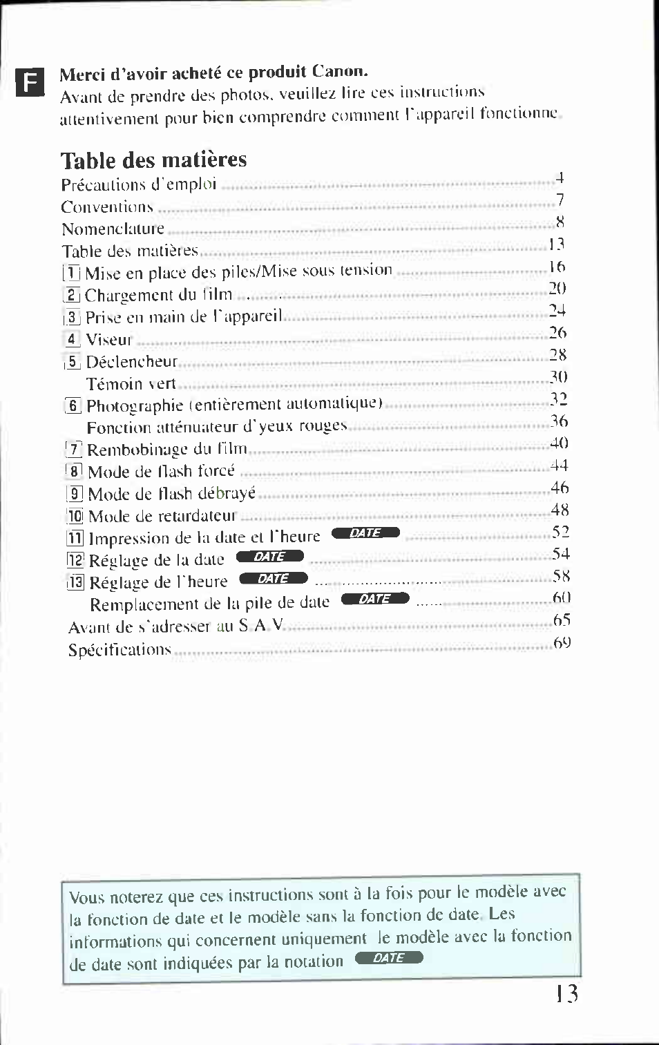 Canon BF-80 User Manual | Page 13 / 72