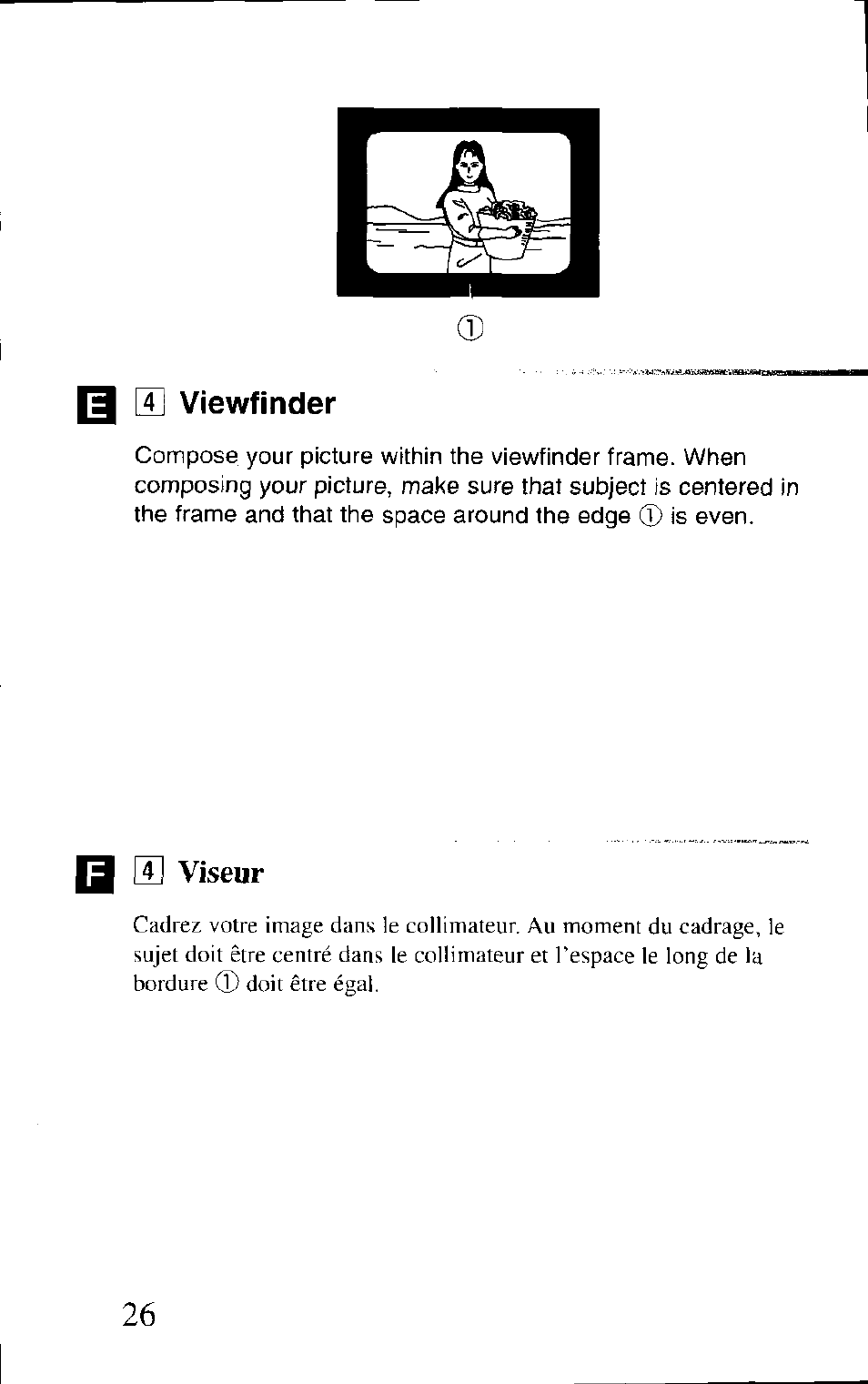 3] viewfinder, Viewfinder, Is viseur | Canon BF-80 User Manual | Page 26 / 72
