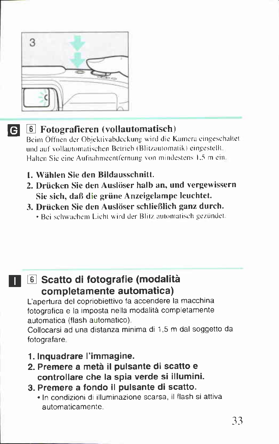 6] fotografieren (vollautomatisch) | Canon BF-80 User Manual | Page 33 / 72