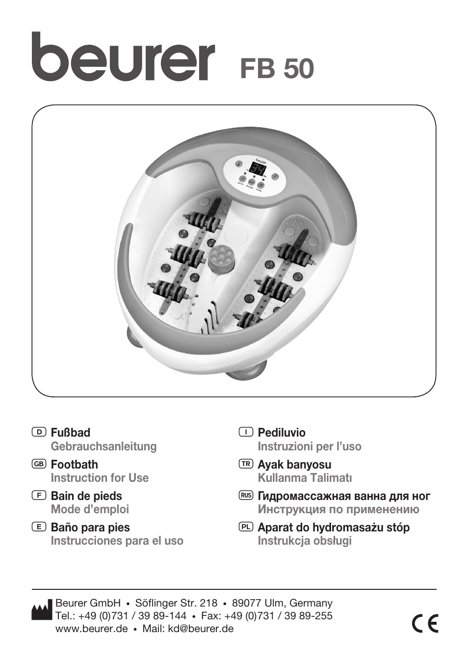 Beurer FB 50 User Manual | 48 pages