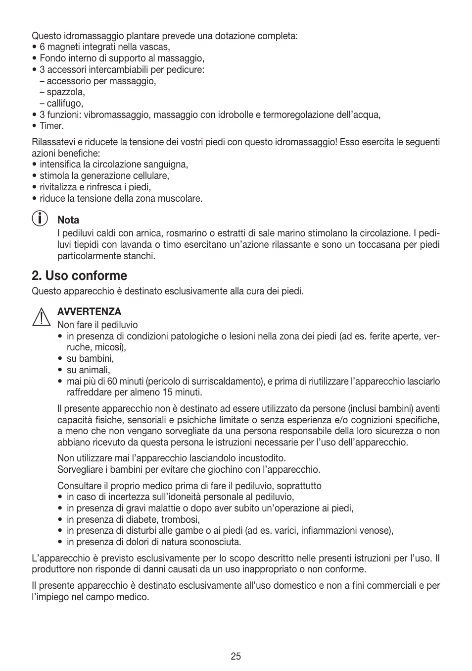 Uso conforme | Beurer FB 50 User Manual | Page 25 / 48