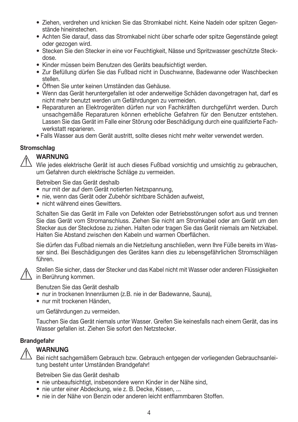 Beurer FB 50 User Manual | Page 4 / 48