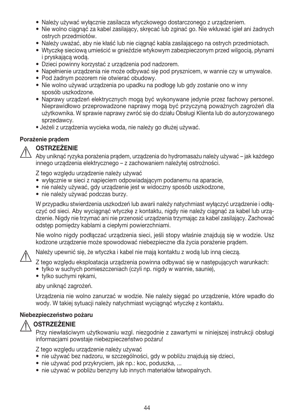 Beurer FB 50 User Manual | Page 44 / 48