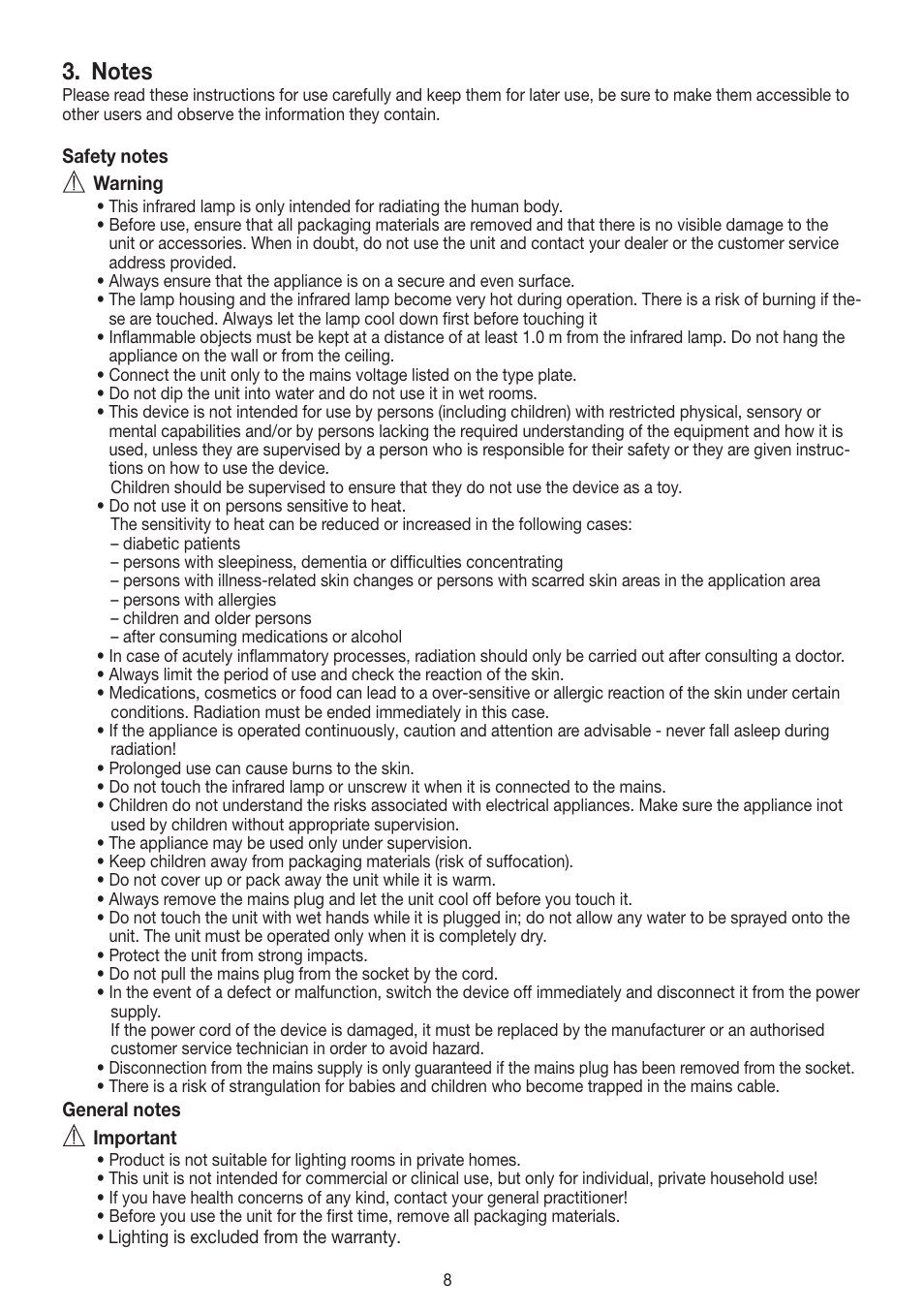 Beurer IL 11 User Manual | Page 8 / 48