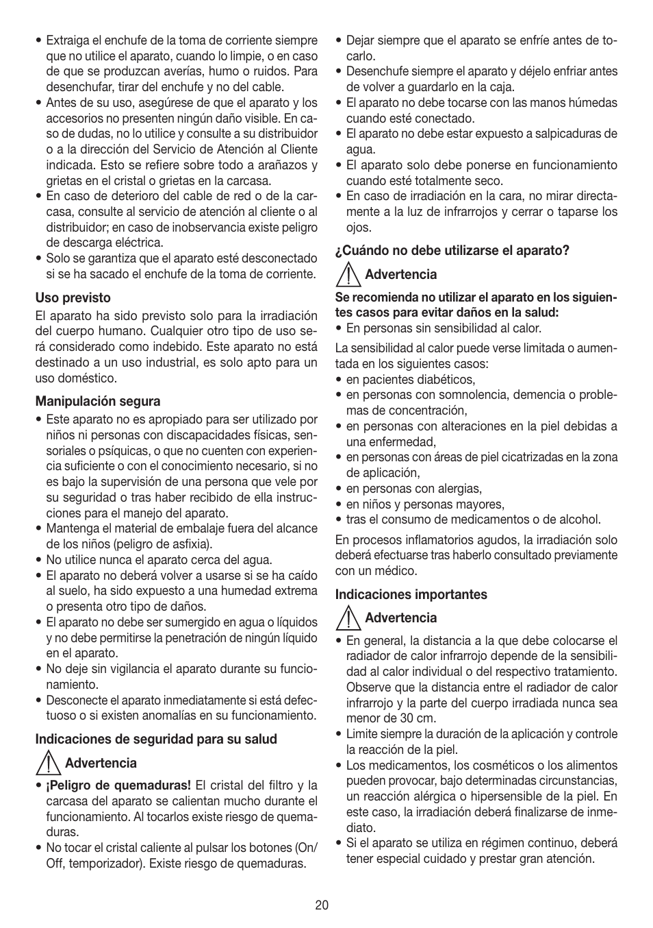 Beurer IL 50 User Manual | Page 20 / 48