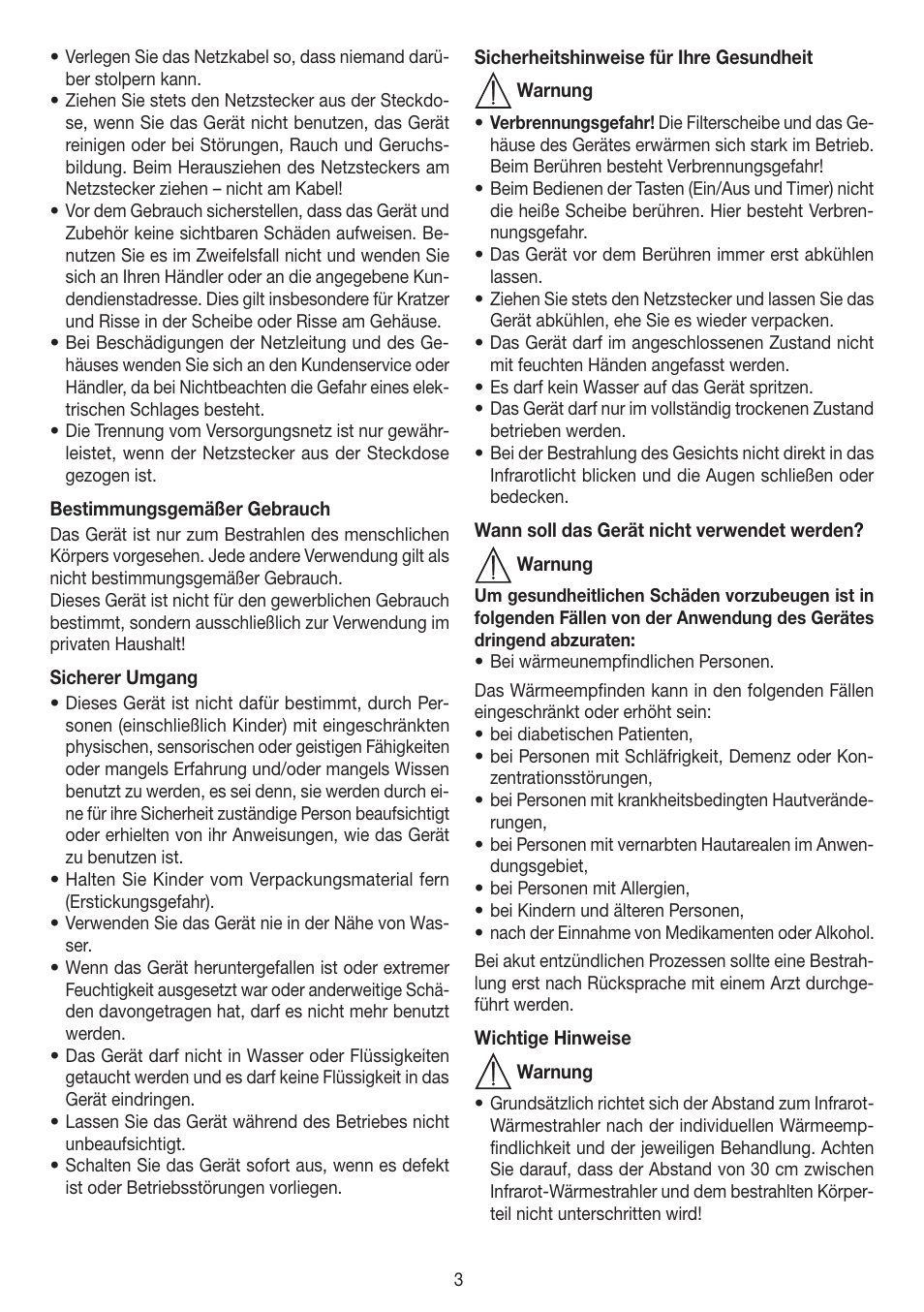 Beurer IL 50 User Manual | Page 3 / 48