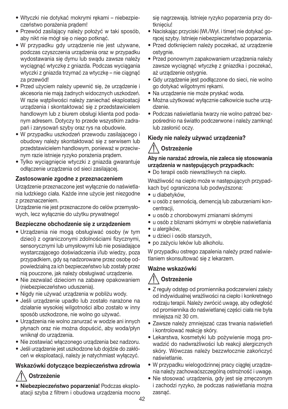 Beurer IL 50 User Manual | Page 42 / 48