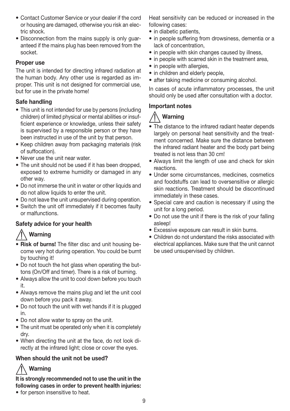Beurer IL 50 User Manual | Page 9 / 48