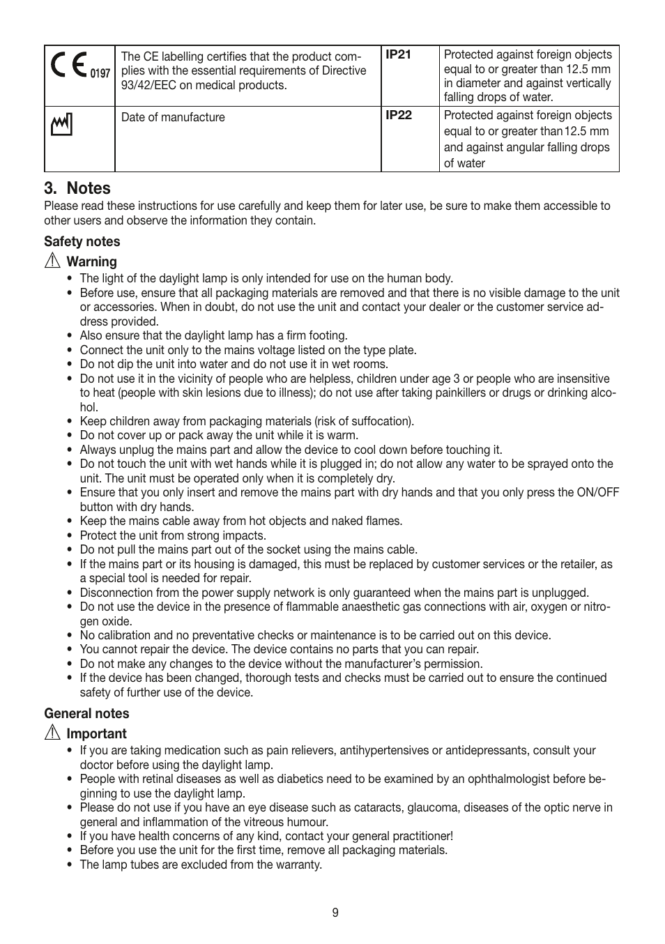 Beurer TL 30 User Manual | Page 9 / 68
