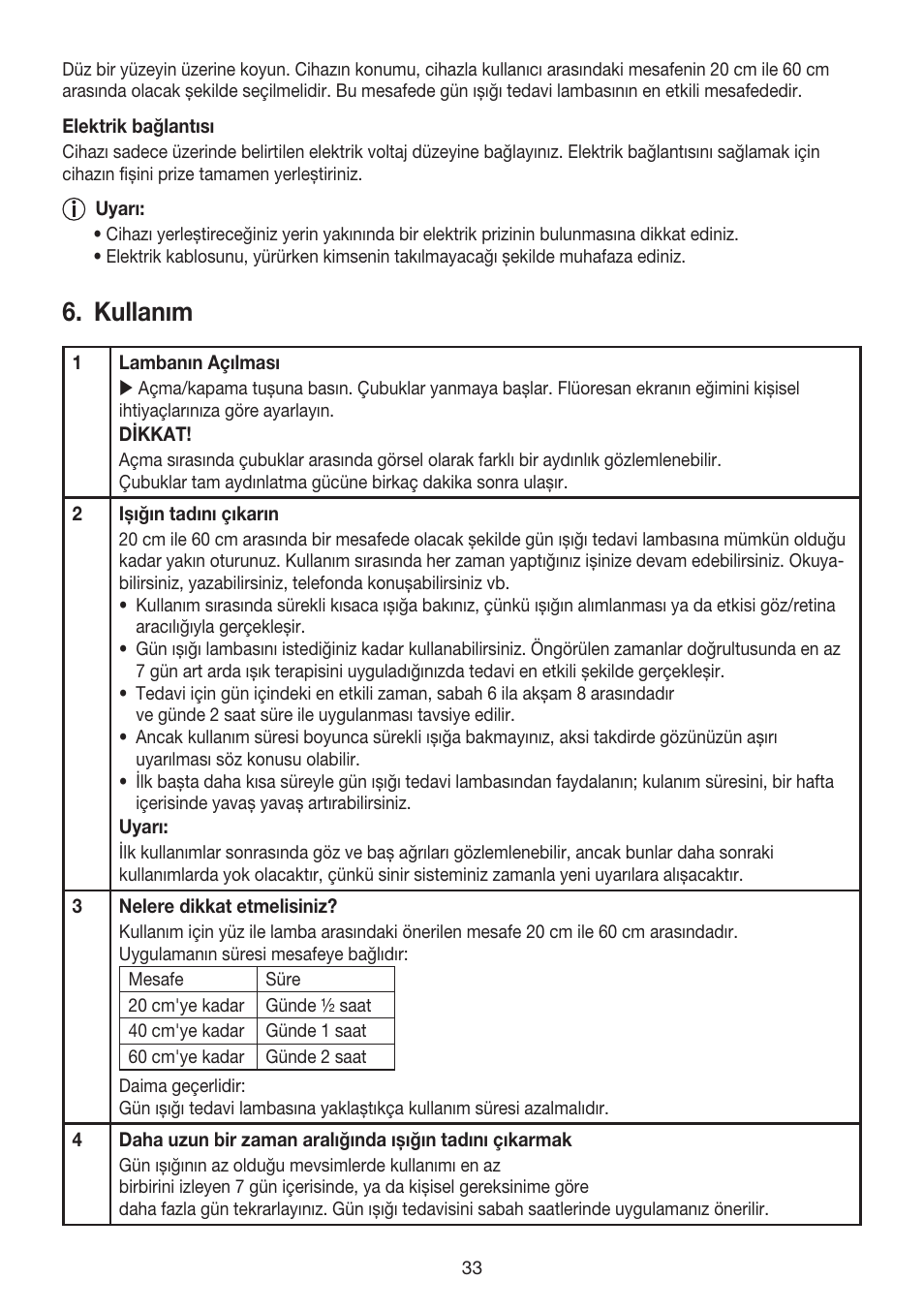 Kullanım | Beurer TL 80 User Manual | Page 33 / 52