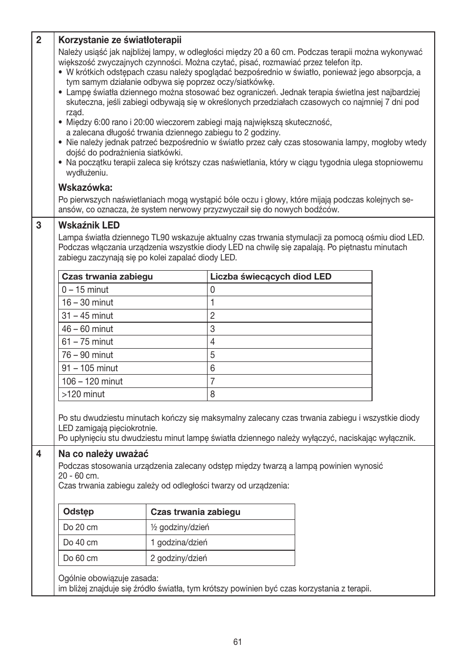 Beurer TL 90 User Manual | Page 61 / 68