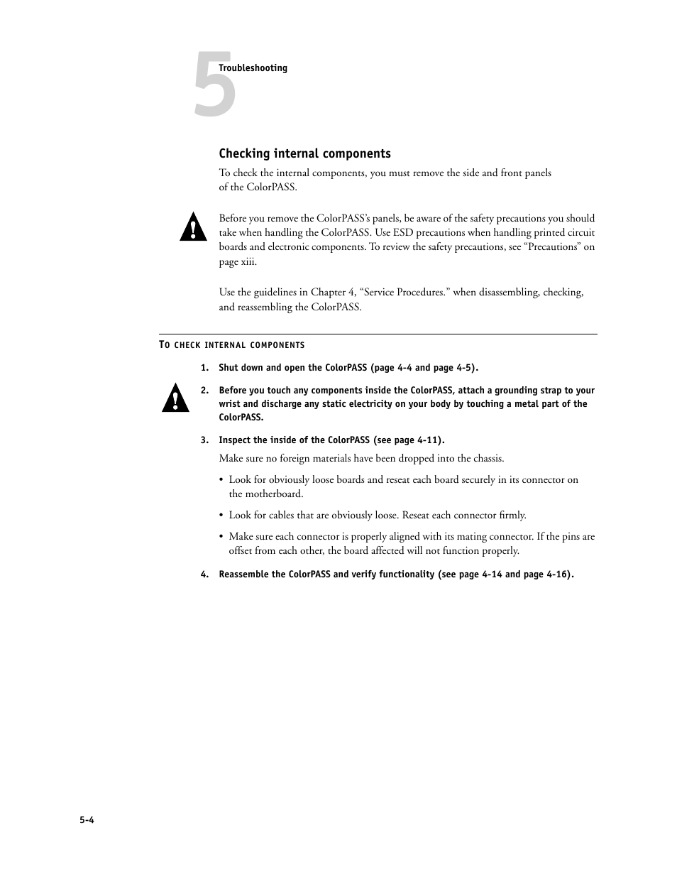 Checking internal components | Canon COLORPASS-Z6000 PS-NX6000 User Manual | Page 110 / 144