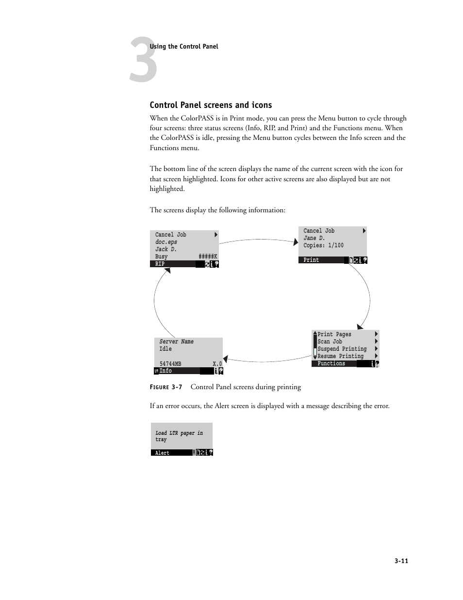 Control panel screens and icons | Canon COLORPASS-Z6000 PS-NX6000 User Manual | Page 39 / 144